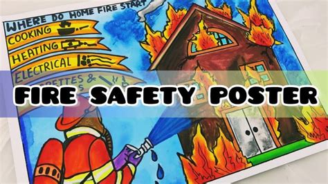 Safety drawing/fire safety poster drawing/Industrial safety drawing ...