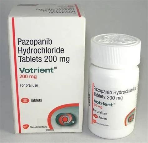 Votrient Pazopanib 200 Mg Tablet, Prescription, Treatment: Anti Cancer at Rs 8685/bottle in Nagpur