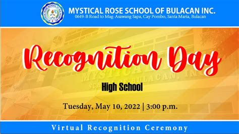 Mystical Rose School of Bulacan, Inc.OFFICIAL - Recognition Day (High ...