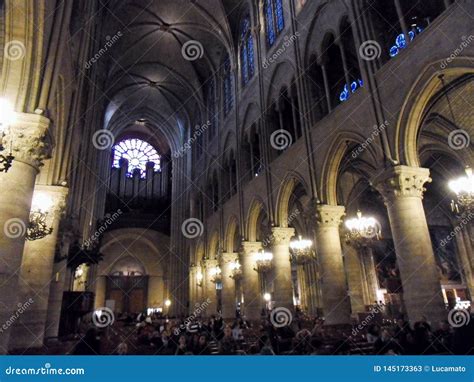 Paris - Organ of the Cathedral of Notre Dame Editorial Stock Photo - Image of main, glass: 145173363