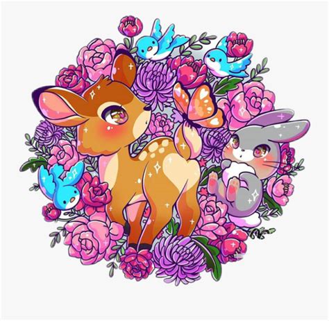 #disney #bambi #thumper #flowers #chibi #freetoedit - Bambi , Free ...