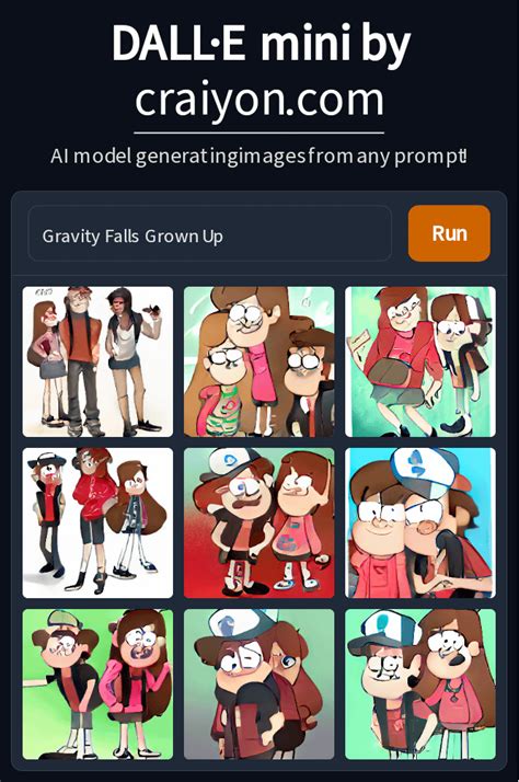 I put gravity falls season 3 and gravity falls Grown up in dall-e here are the results : r ...