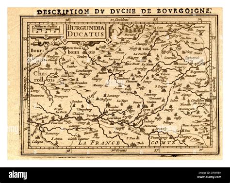 Vintage map of burgundy hi-res stock photography and images - Alamy