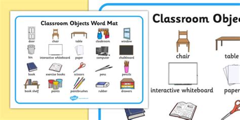 flûte Rouille Acquiescer esl classroom objects worksheet Pin décalage ...