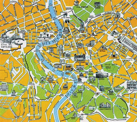 Rome City Tourist Map - Rome • mappery