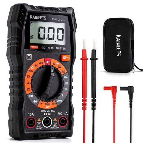 Buy KAIWEET Mini Multimeter KM100 with DC AC Voltmeter, Ohm Volt Amp Test Meter and Continuity ...