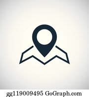 110 Map Pin Icon Trendy Simple Symbol Concept Template Clip Art | Royalty Free - GoGraph