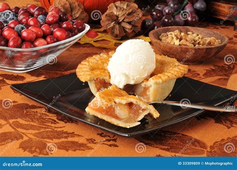 Apple Pie stock image. Image of size, food, walnuts, cream - 33309809