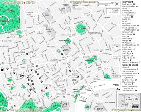 London map - West End shopping & hotels - Fun & easy to access places ...