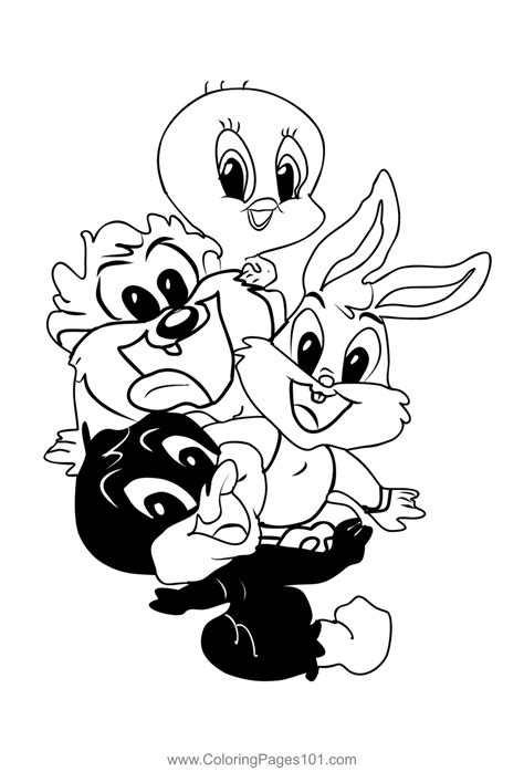 Baby Looney Tunes 1 Coloring Page for Kids - Free Baby Looney Tunes Printable Coloring Pages ...