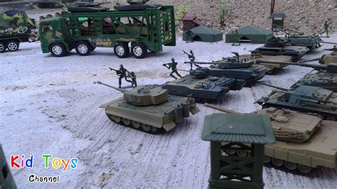 Toy army trucks & toy army tanks [FULL] No Stop motion - YouTube