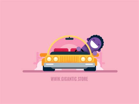 Character Enjoys Car Driving 2D Animation by Mark Rise on Dribbble