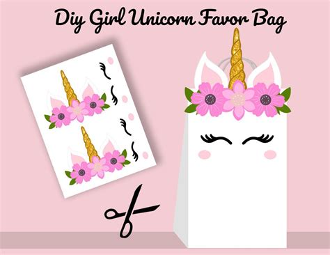 Free printable unicorn gift bags, Download Free printable unicorn gift bags png images, Free ...