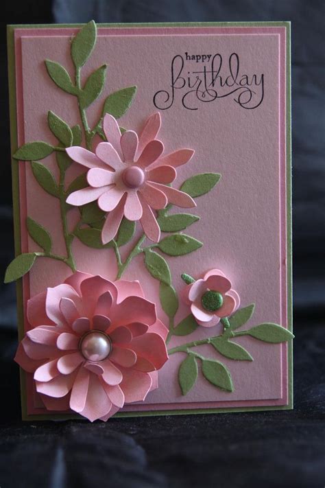 Flower Card Ideas - Card Making World | Flower birthday cards, Flower cards, Floral cards