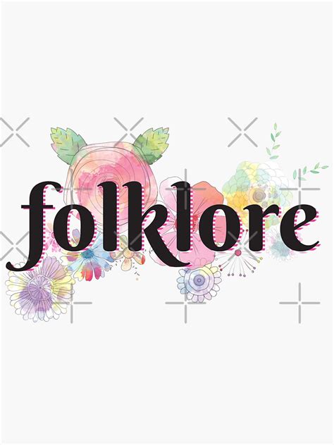 "taylor swift Folklore logo floral " Sticker for Sale by medmac01 | Redbubble