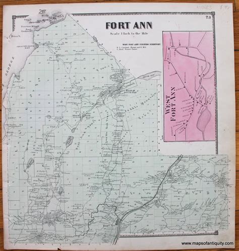 1866 - Fort Ann (NY) - Antique Map – Maps of Antiquity