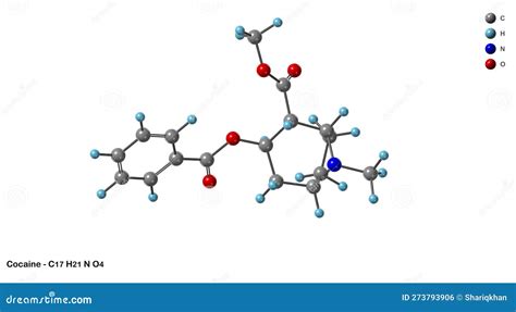 Cocaine C17H21NO4 Molecular Structure Diagram Stock Illustration ...