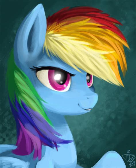 Rainbow Dash Speedpaint Portrait by FidzFox on DeviantArt