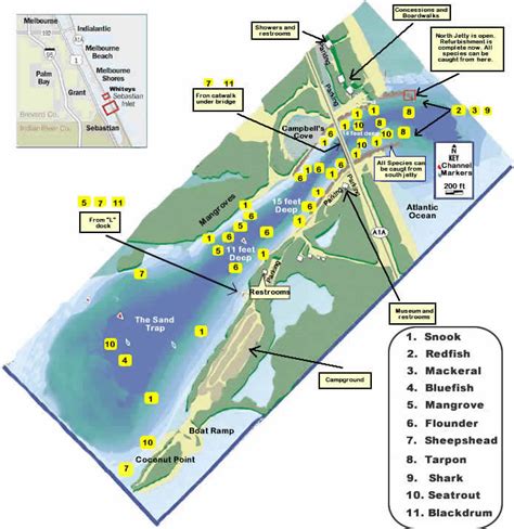 Sebastian Inlet State Park Map | Cities And Towns Map