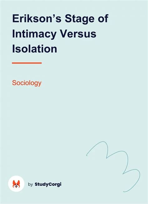 Erikson's Stage of Intimacy Versus Isolation | Free Essay Example