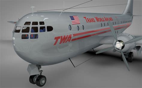 Boeing 377 Stratocruiser TWA L299 3D Model $120 - .unknown .c4d - Free3D