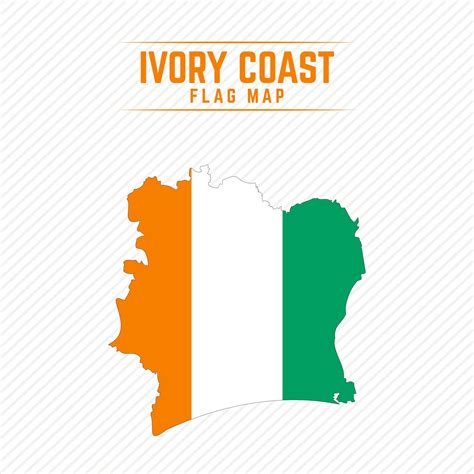 Flag Map of Ivory Coast 2400618 Vector Art at Vecteezy