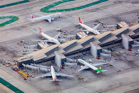 United Terminal 7 Los Angeles International Airport LAX Aerial ...