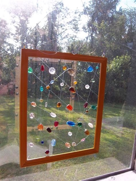 Glass Bead Sun Catcher | Diy wind chimes, Glass crafts, Crafts