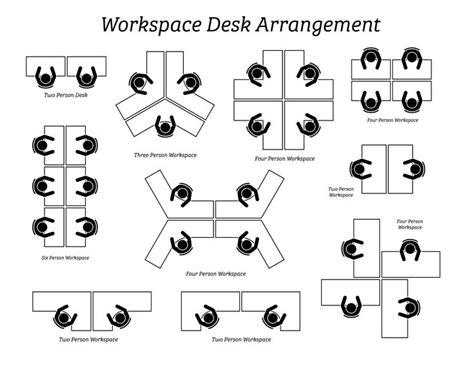 Workspace Desk Table Arrangement Office Workplace Workstation Company ...