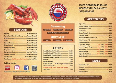 Moreno Valley Menu – Shrimp Factory