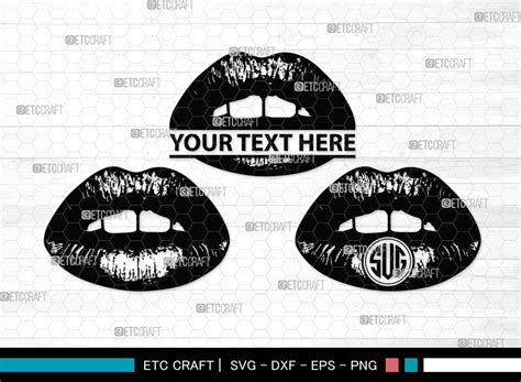 Lips Monogram, Lips Silhouette, Lips SVG Graphic by Pixel Elites ...