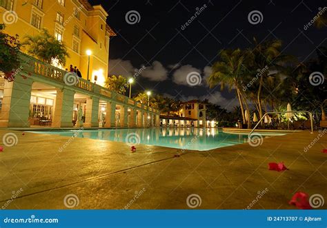 Biltmore Hotel Pool stock image. Image of flower, trees - 24713707