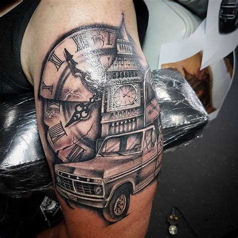 Ford truck tattoo by Cindy May.... | Ford tattoo, Truck tattoo, Tattoos