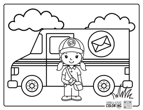 Mail Carrier Coloring Page