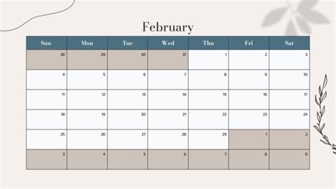 Minimalist Calendar Template Presentation