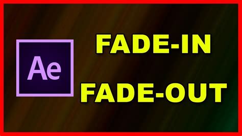 How to create a Fade-In and Fade-Out Effects in After Effects CC 2019 - YouTube