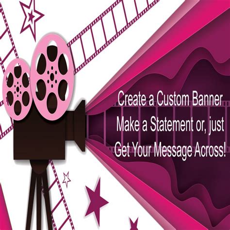 Movie Reel Custom Banner - 36" X 72" | GlowUniverse.com