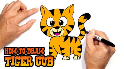 Art Hub How To Draw A Tiger - Either draw it freehand while looking at ...