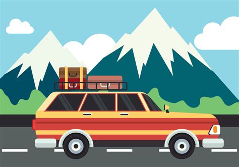 Road Trip Vector Illustration 207516 Vector Art at Vecteezy