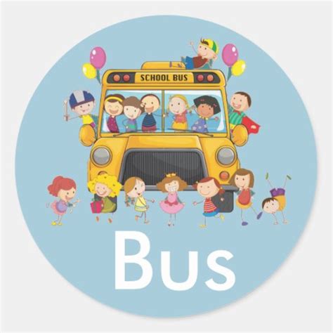 School Bus Sticker Pack | Zazzle