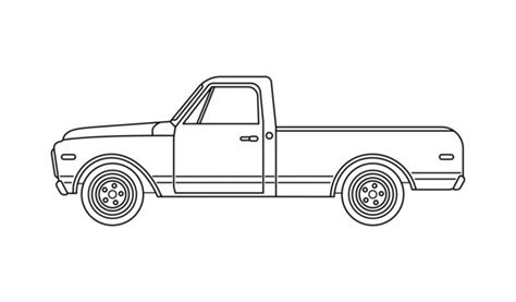 Pickup Truck Outline Images – Browse 6,651 Stock Photos, Vectors, and ...