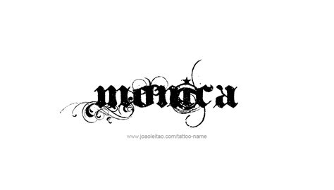 Monica Name Tattoo Designs