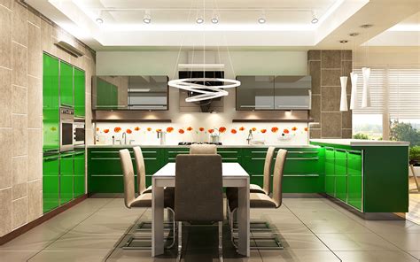 Image Kitchen Interior Chairs Design 1920x1200