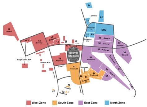 Penn State Stadium Parking Map