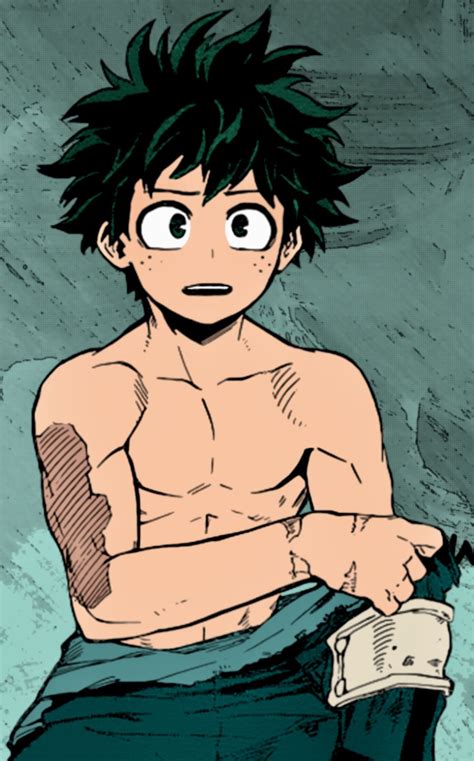 Shirtless manga deku | Hero, My hero, Drawings