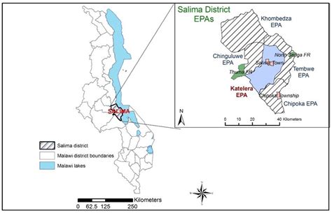 Map of Malawi showing the location of the study site in Salima District... | Download Scientific ...