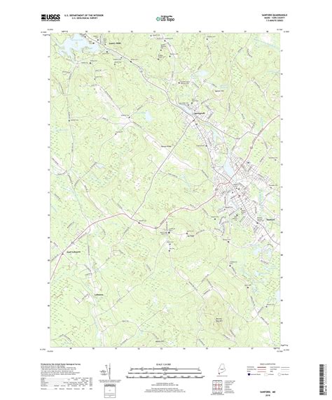 MyTopo Sanford, Maine USGS Quad Topo Map