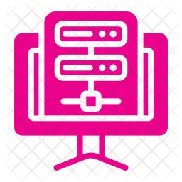 Computer Server Icon - Download in Glyph Style