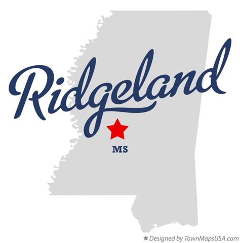 Map of Ridgeland, MS, Mississippi