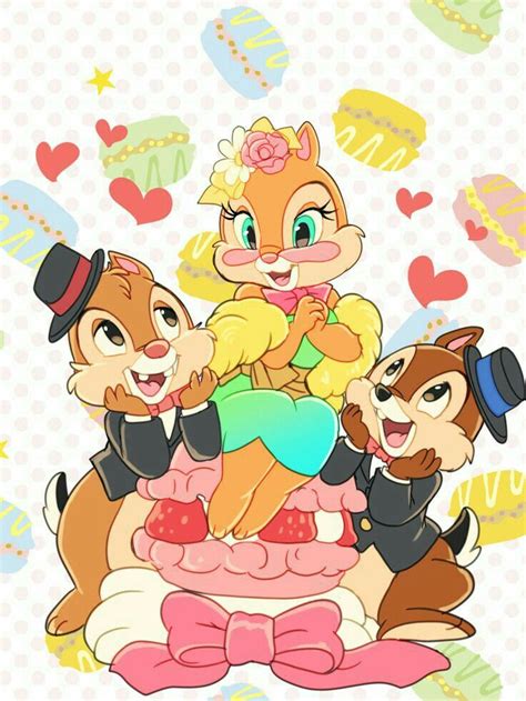 Chip & Dale with Clarice | Cute disney drawings, Disney valentines ...